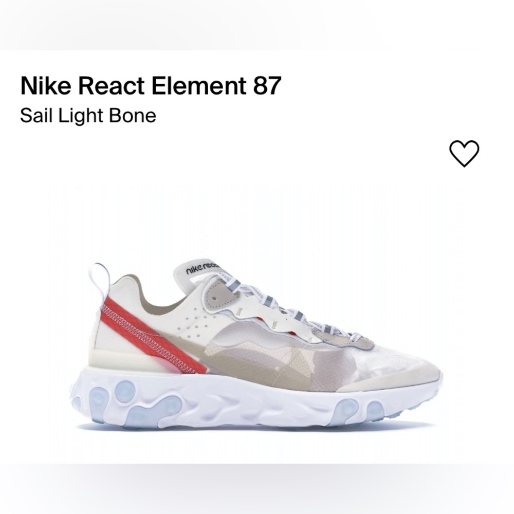 Nike React Element - Sail Light Bone - image 2